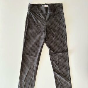 NWT - Margaret M. Women’s Geometric Stretch Grey Straight Pull On Pants Size S
